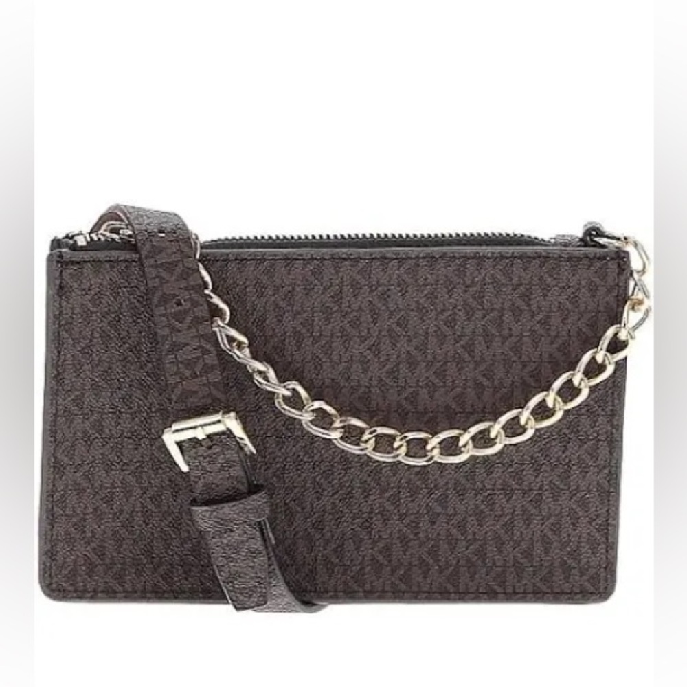 Michael Kors Classic Monogram Black Chain Belt Purse